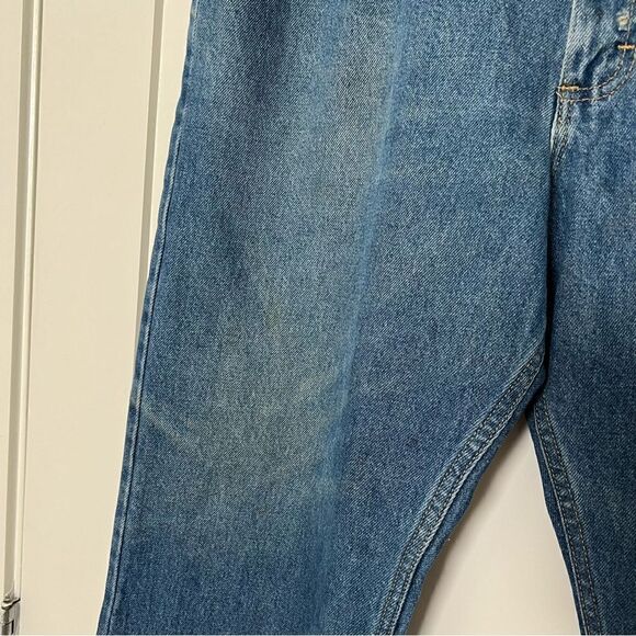 Lee Mens Jeans Size 42x30 Blue Denim Regular Fit Straight Leg 5 Pocket Design - Picture 6 of 16